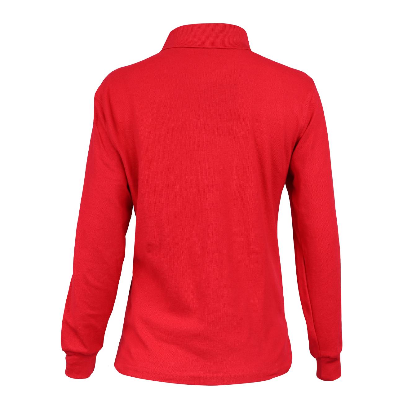 Polera Activex Pique Roja M/Larga Mujer UPF 40