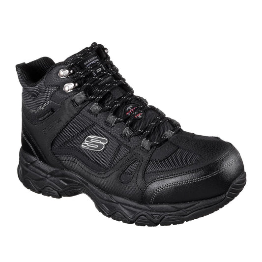 Botín Skechers Ledom Negro