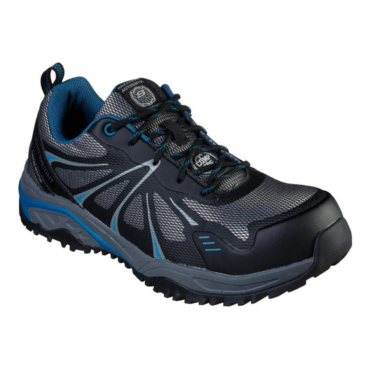 Zapatilla de Seguridad Skechers Azbar Negra/Azul Hombre