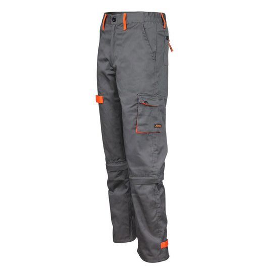 Pantalón Gabardina Gris/Naranjo