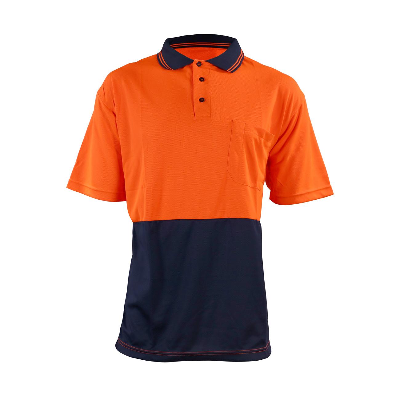 Polera Activex Naranja M/Corta Alta Vis Filtro UV