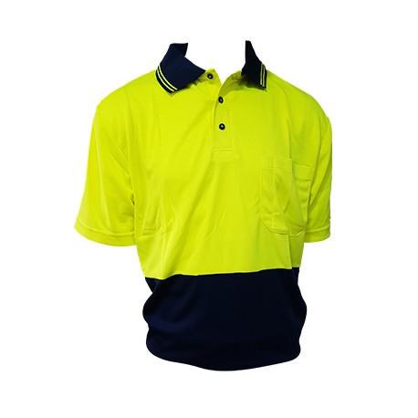 Polera Activex Amarilla M/Corta Alta Vis Filtro UV