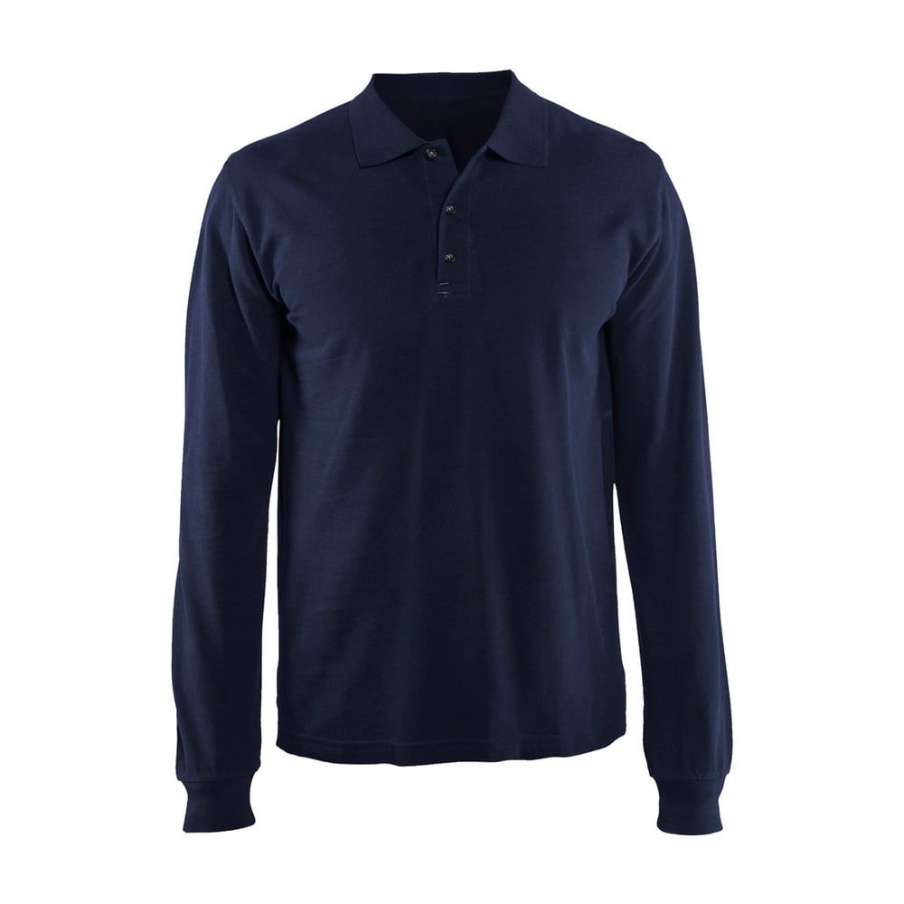 POLERA PIQUE AZUL 80/20