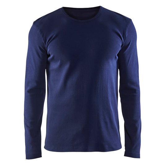 POLERA POLO MANGA LARGA AZUL