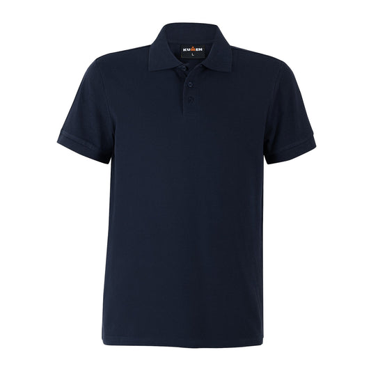 POLERA PIQUE MANGA CORTA AZUL