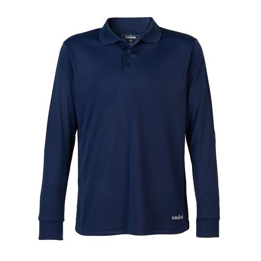 POLERA PIQUE M/L COOLDRY AZUL