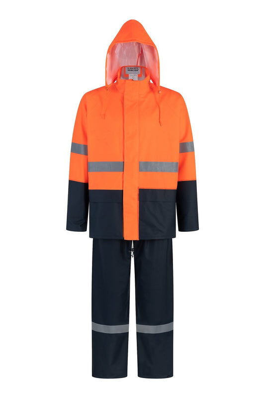 TRAJE 2 PIEZAS PU-PVC REFLECTANTE BICOLOR
