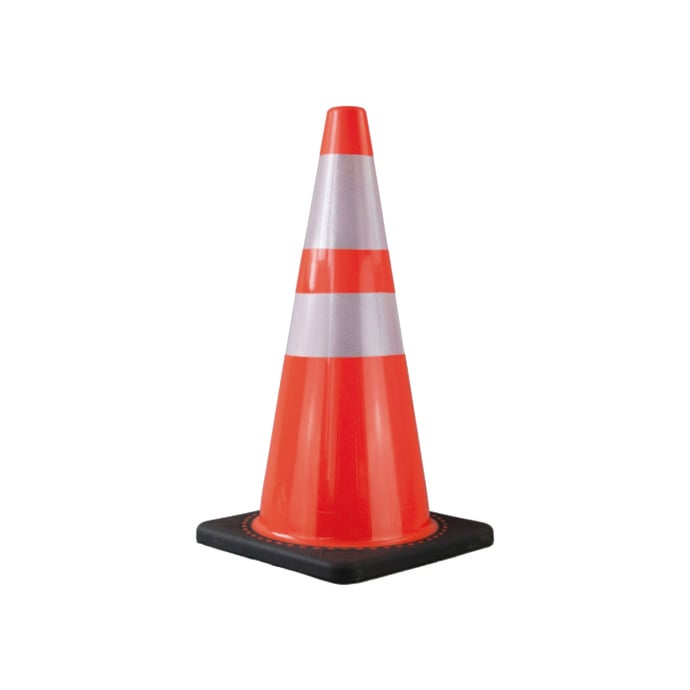 CONO PVC 28" DOBLE CINTA BASE NEGRA